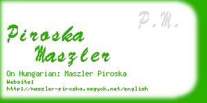 piroska maszler business card